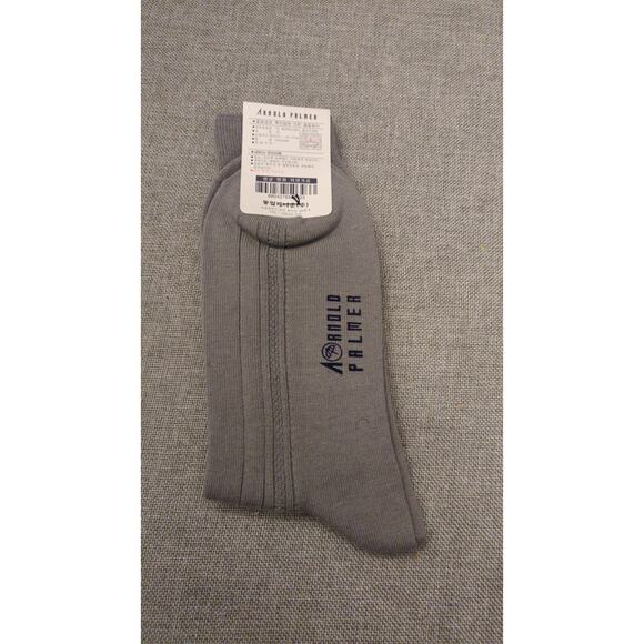 Arnold Palmer Gray Socks NWT Men's Size 7 to 9, Golf Wear, Classic, Ribbed - Picture 2 of 4